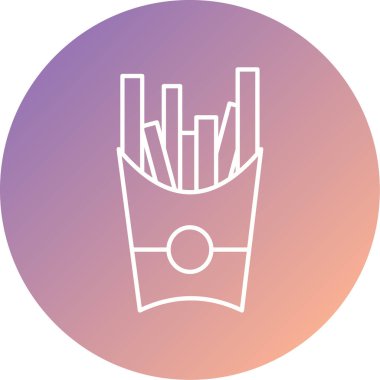 Patates kızartması kutsal kişilerin resmi, vektör çizim