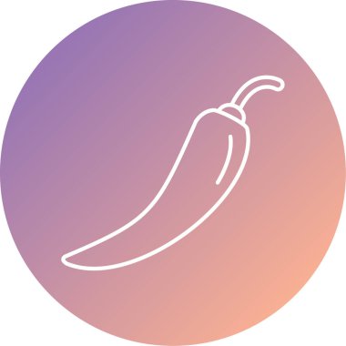 Chili biberi ikonu. Vektör illüstrasyonu