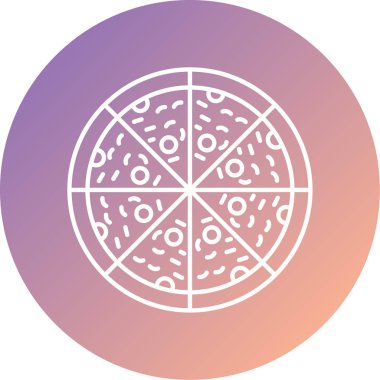 Pizza ikonu vektör illüstrasyonu