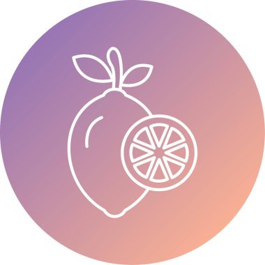 Limon simgesinin vektör illüstrasyonu