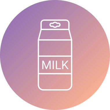 Süt modern simgesinin vektör illüstrasyonu.