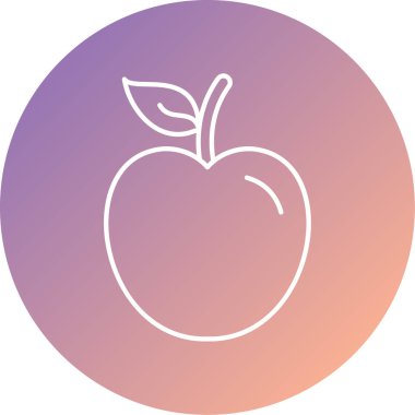 Elma. Web simgesi basit illüstrasyon