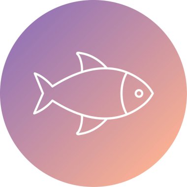 Soyut arkaplanda basit balık simgesi izole
