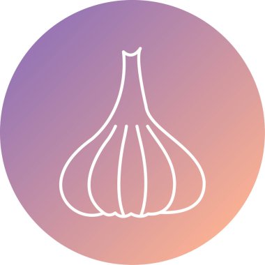 Sarımsak. Web simgesi basit illüstrasyon