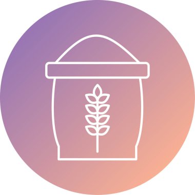 güzel buğday ve doğa çizgisi simgesi