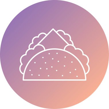 Modern yiyecek simgesinin vektör çizimi