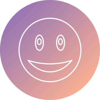 Benzersiz yüz simgesi vektör simgesi