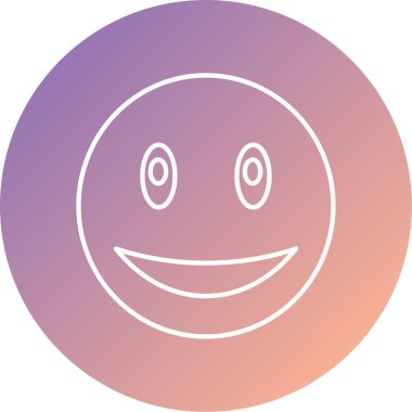 Benzersiz yüz simgesi vektör simgesi