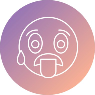 Bir yüz simgesinin vektör illüstrasyonu