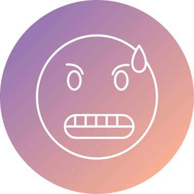 Benzersiz yüz simgesi vektör simgesi