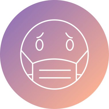 yüz maskesi simgesi, vektör illüstrasyonu