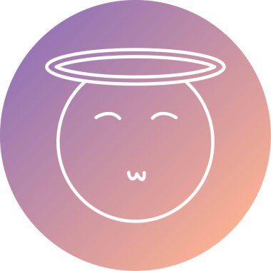 Benzersiz yüz simgesi vektör simgesi