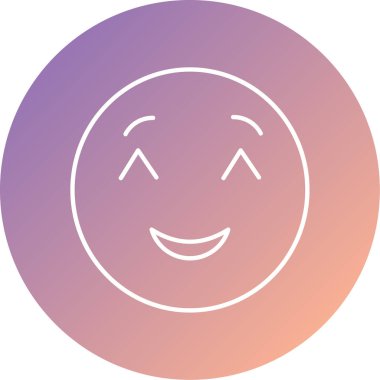 Benzersiz yüz simgesi vektör simgesi