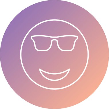 Benzersiz yüz simgesi vektör simgesi