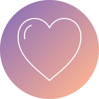 Kalp. Web simgesi basit illüstrasyon