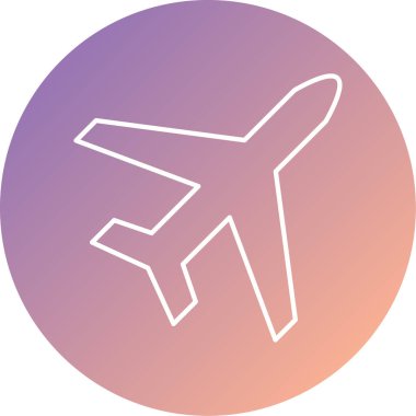 Uçak simgesi, basit vektör çizim