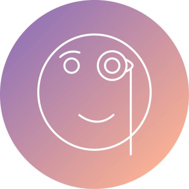 Benzersiz yüz ifadesi vektör illüstrasyonu