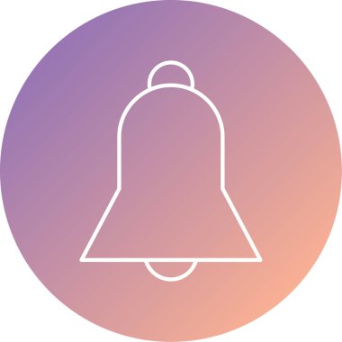 Benzersiz çan simgesi vektör illüstrasyonu