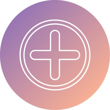 Benzersiz artı vektör simgesi