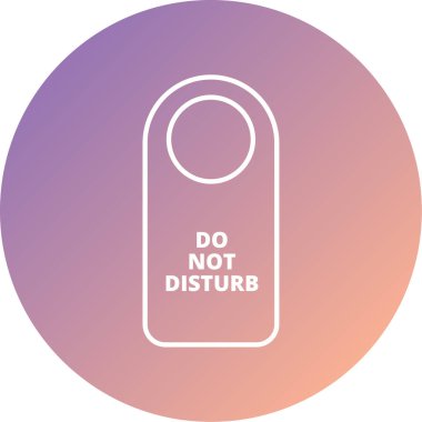 Resim simgesi vektör tasarımı, rahatsız etmeyin