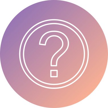 Soru işareti. Basit resimleme