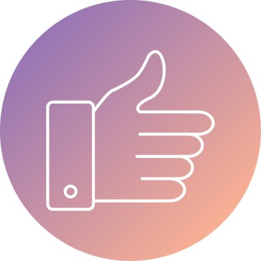 başparmak yukarı simgesi, vektör illüstrasyonu