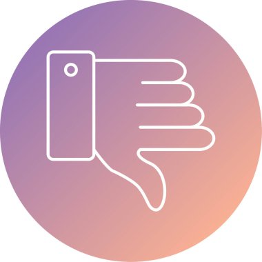 Hoşlanmıyorum. Web simgesi basit illüstrasyon