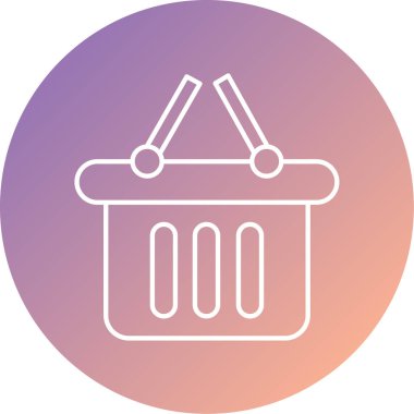 Alışveriş sepeti vektör simgesi modern basit tasarım