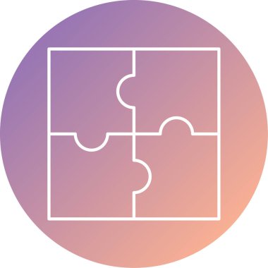 Bulmaca simgesi vektör çizimi