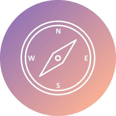 Pusula. Web simgesi basit illüstrasyon