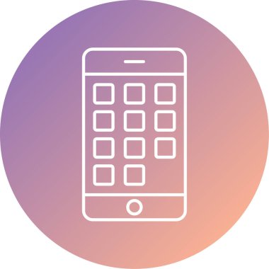 Cep telefonu. Web simgesi basit tasarım