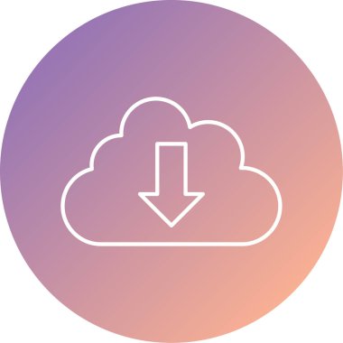 bulut simgesi, vektör illüstrasyonu