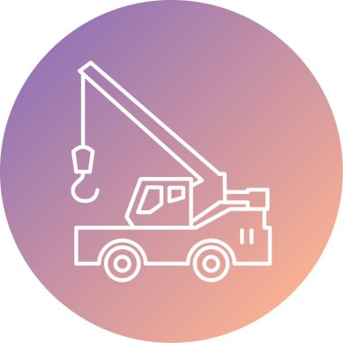 Kamyon düz simgesinin vektör illüstrasyonu