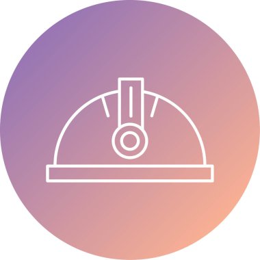 Miğfer. Web simgesi basit illüstrasyon