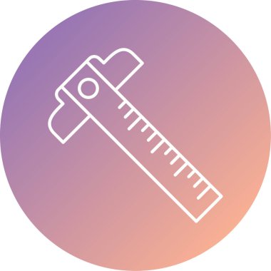 cetvel vektör simgesi modern illüstrasyon