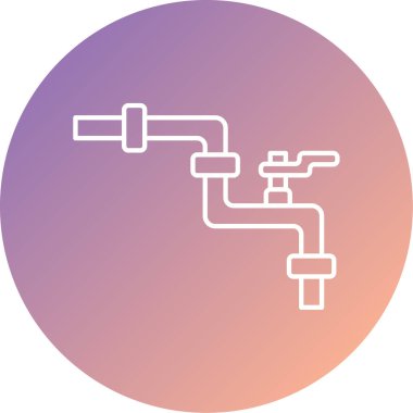 Su musluğu simgesinin vektör illüstrasyonu