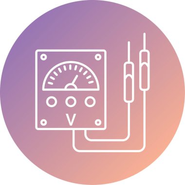 elektrik metre simgesi, vektör çizimi