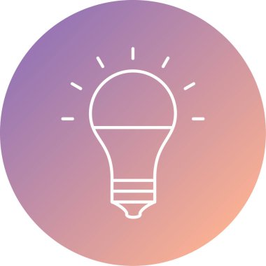 Ampul. Web simgesi basit illüstrasyon