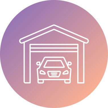araba garajı vektör simgesi