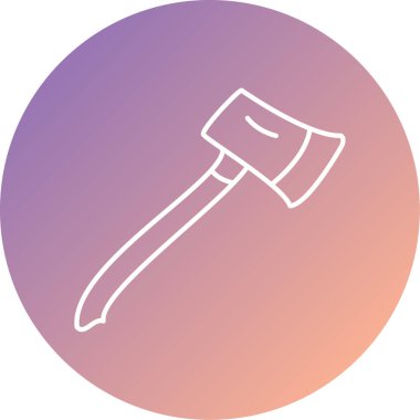 Çizim vektörü baltanın düz simgesi