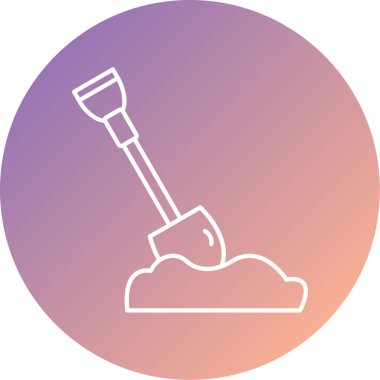 kürek simgesi vektör illüstrasyonu