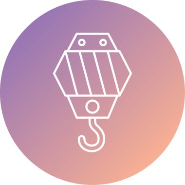 Vinç kancası ikonu. vektör illüstrasyonu