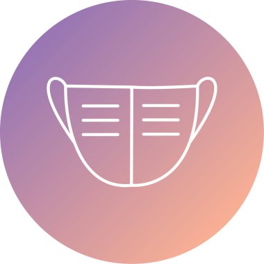 maske vektör illüstrasyonu, simge ögesi arkaplanı