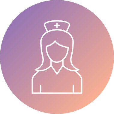 hemşire vektör simgesi modern basit resimleme