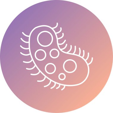 Tek bir virüs simgesinin vektör çizimi