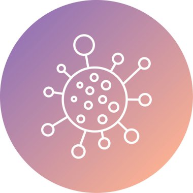 Benzersiz molekül vektör simgesi