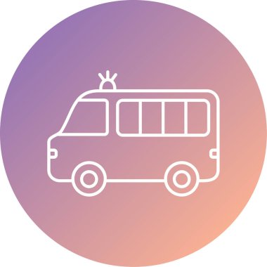 ambulans simgesi vektör illüstrasyonu