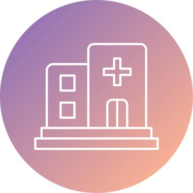 Hastane. Web simgesi basit illüstrasyon