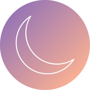 Ay. Web simgesi basit illüstrasyon