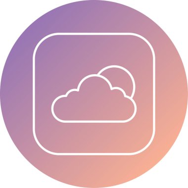 Bulut simgesinin vektör illüstrasyonu